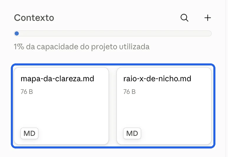 Contexto do projeto com os arquivos que subiram